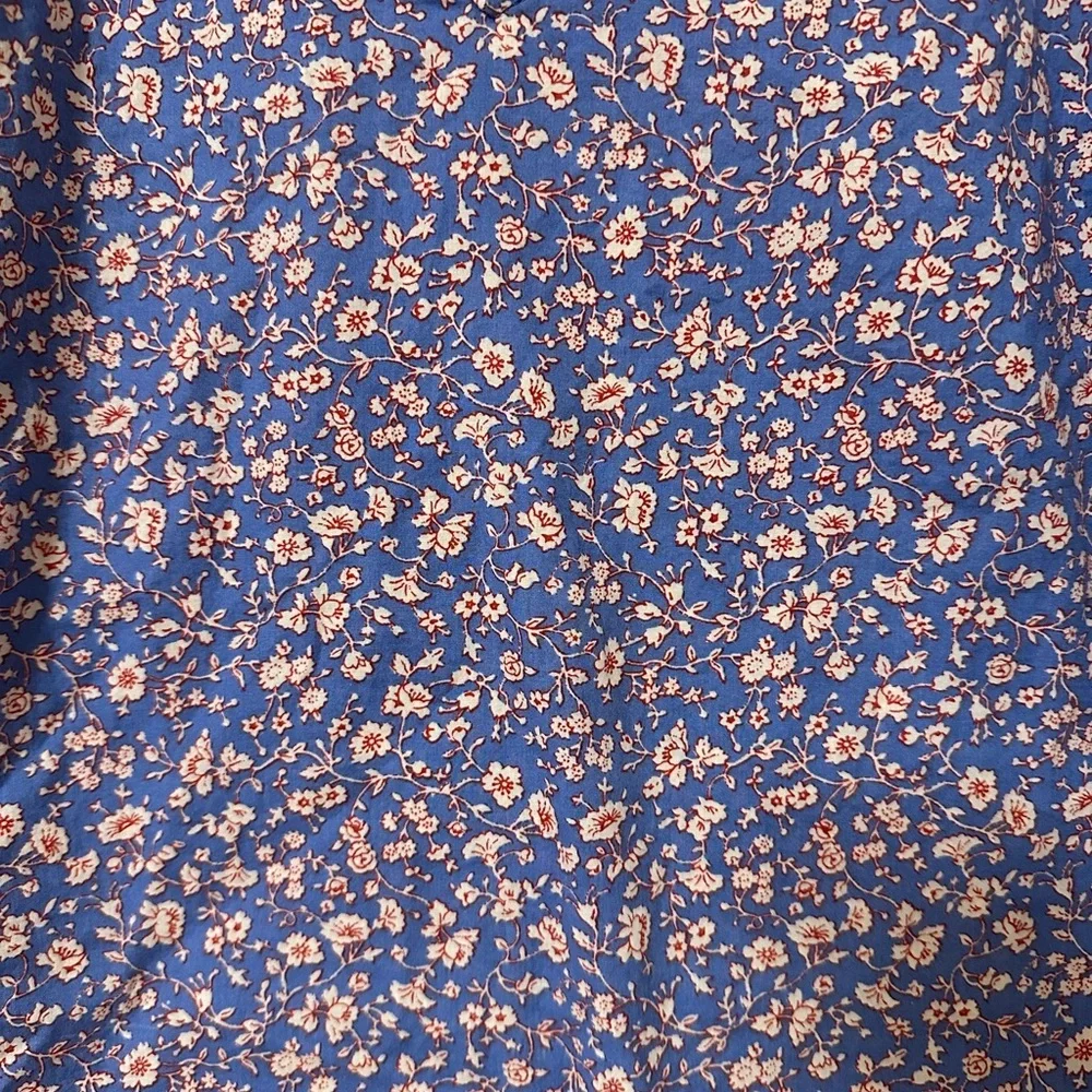 Madewell V-Neck Puff Sleeve Top in Summer Vines. 100% Cotton!